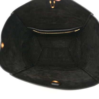 Celine Soft Grained Calfskin Sangle Bucket Bag Black 5 of 12