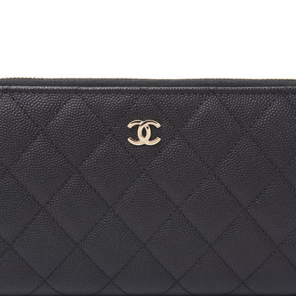 Chanel Caviar Quilted Large Gusset Zip Around Wallet Black 9 of 9