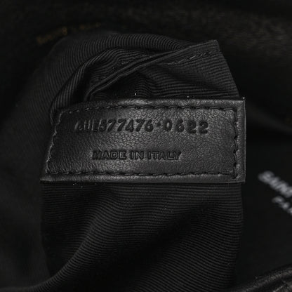 Saint Laurent Lambskin Quilted Small Loulou Puffer Monogram Chain Satchel Black 8 of 11
