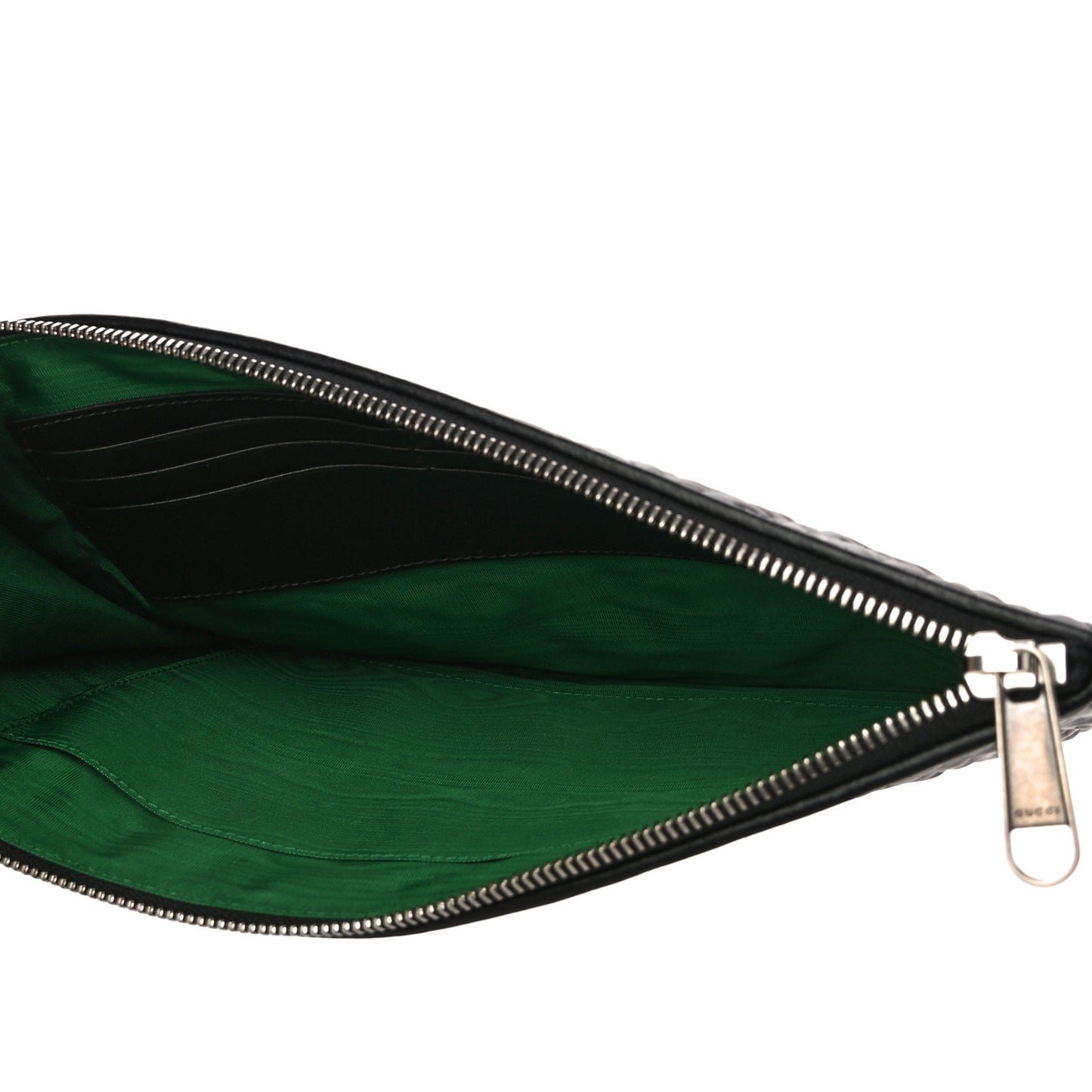 Calfskin G Rhombus Quilted Documents Holder Black