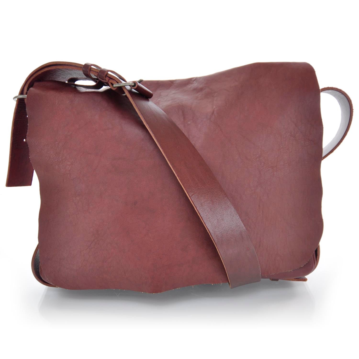 Balenciaga Leather Messenger Bag Red 1 of 7