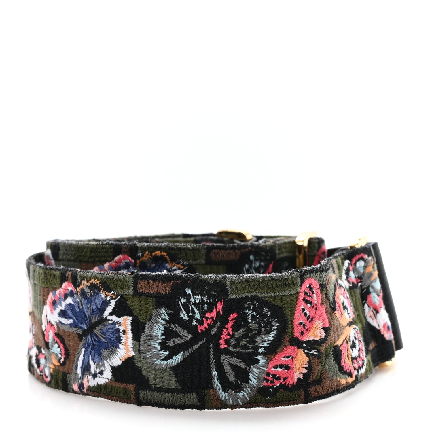Valentino Garavani Canvas Camubutterfly Rockstud Guitar Strap Multicolor 2 of 4