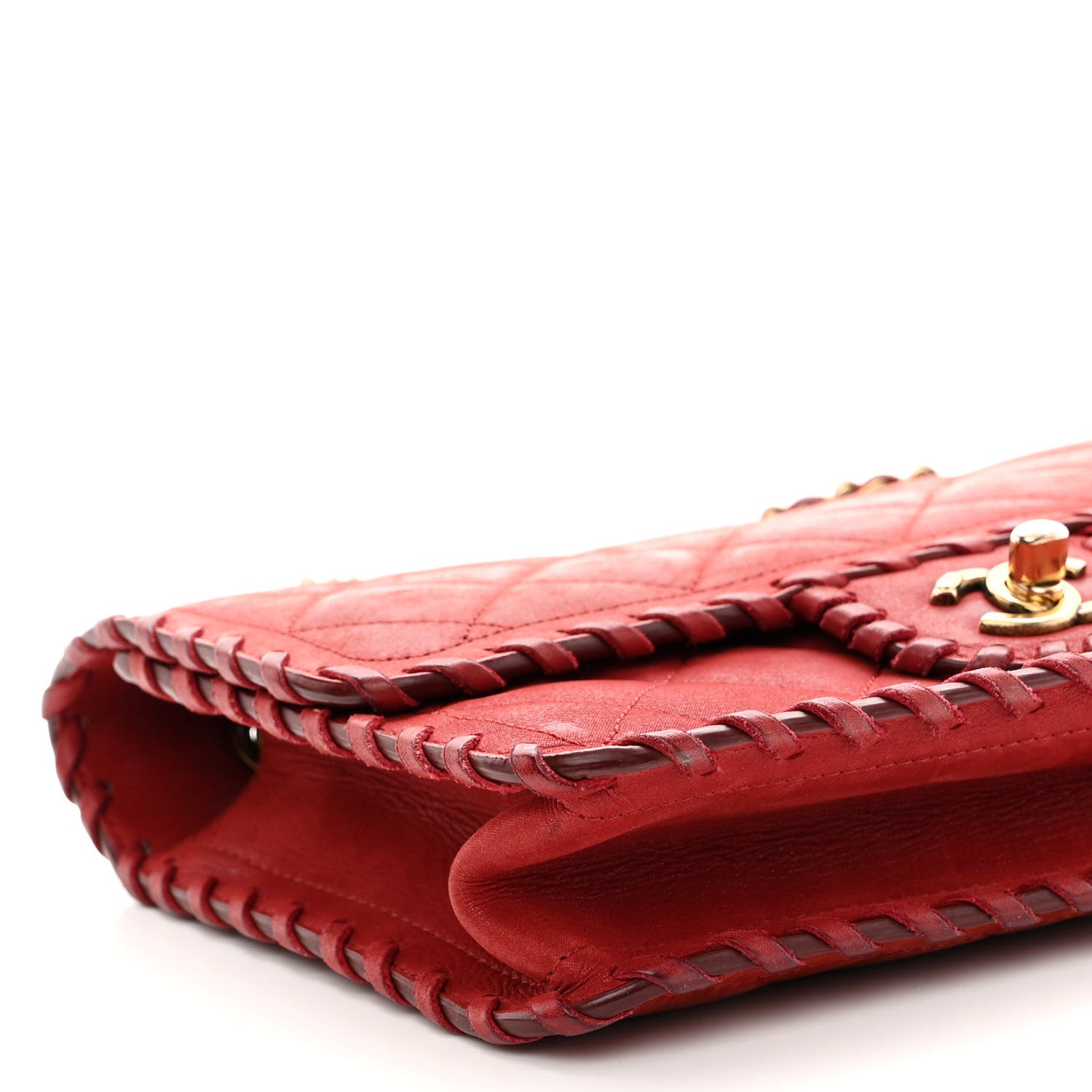 Chanel Iridescent Calfskin Small Happy Stitch Flap Red 9 of 12