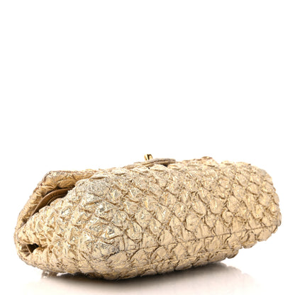 Chanel Metallic Lame Quilted Small Double Flap Gold 4 of 11