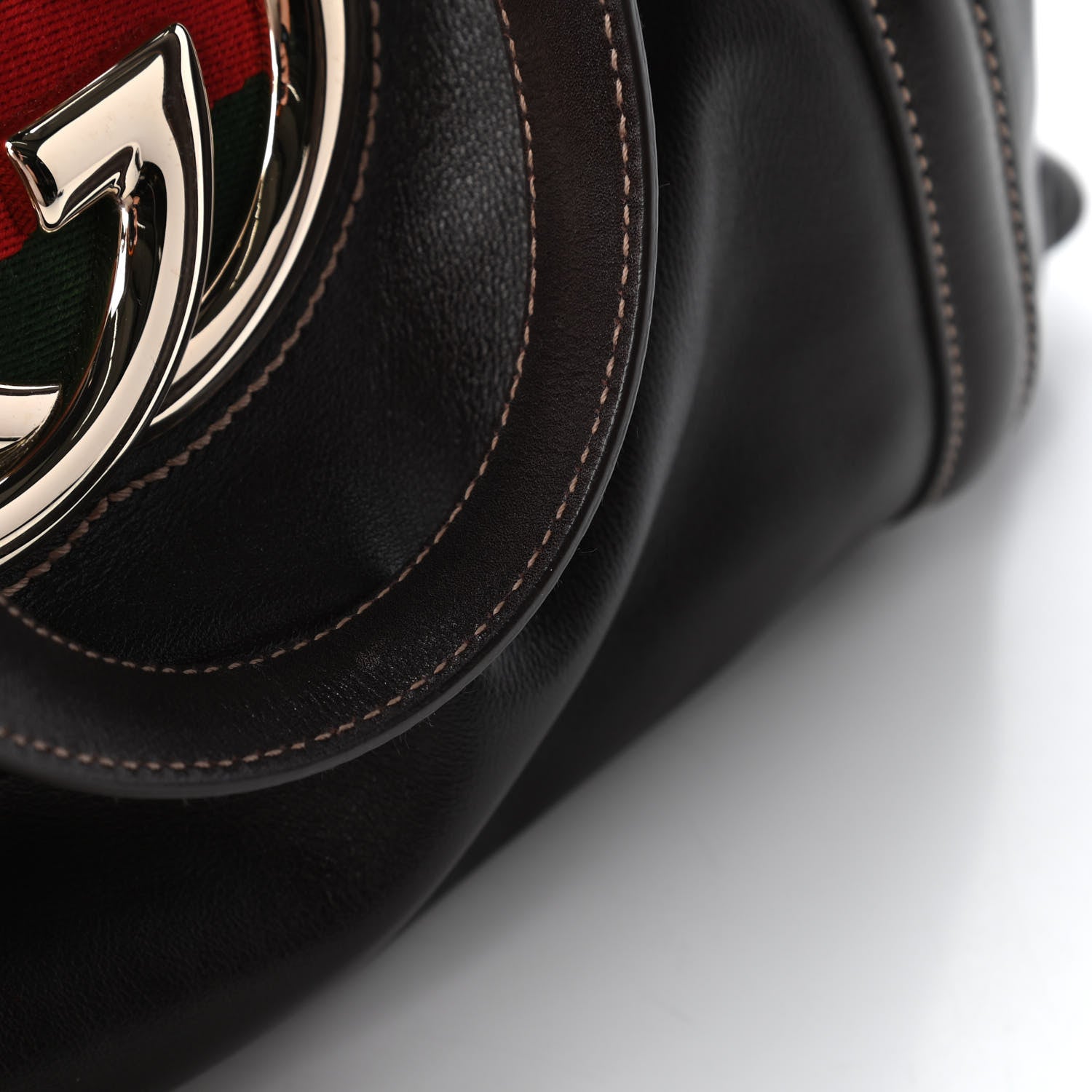 Gucci Calfskin Medium Britt Tote Dark Brown 11 of 11