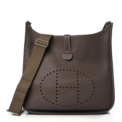 Hermes Taurillon Clemence Evelyne III TGM Etoupe 1 of 12