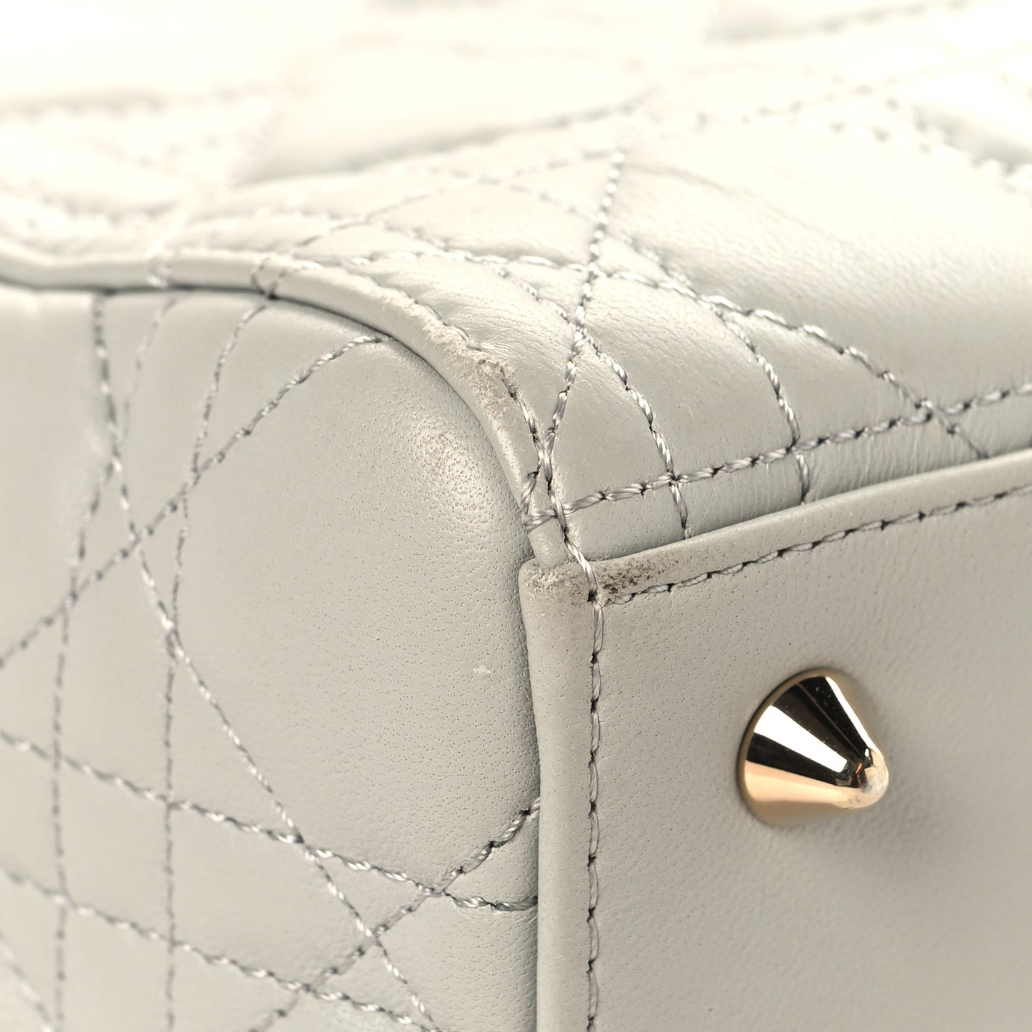 Lambskin Cannage Medium Lady Dior Grey