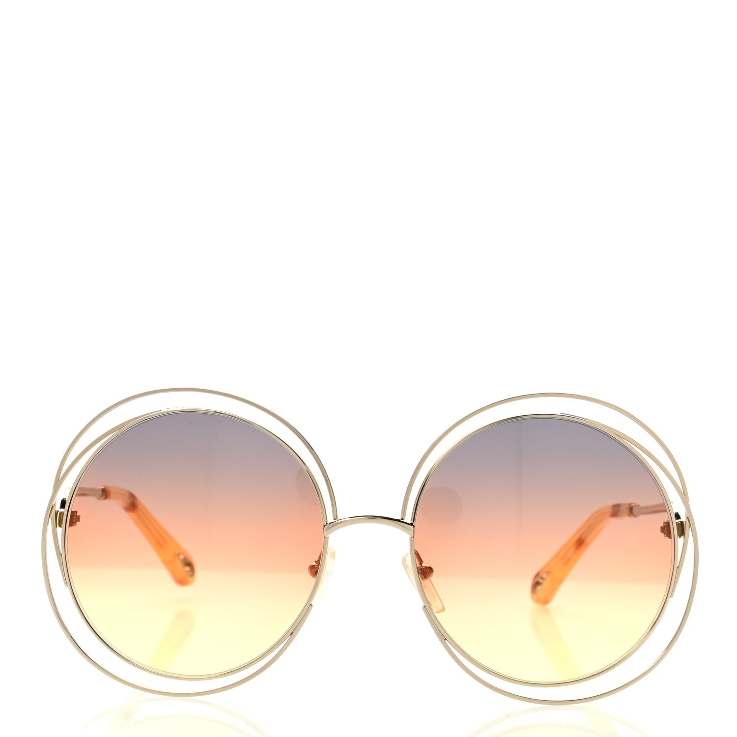 Chloe Oversized Round Carlina Oversized Round Sunglasses CE114SD Gold 2 of 7