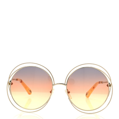 Chloe Oversized Round Carlina Oversized Round Sunglasses CE114SD Gold 2 of 7