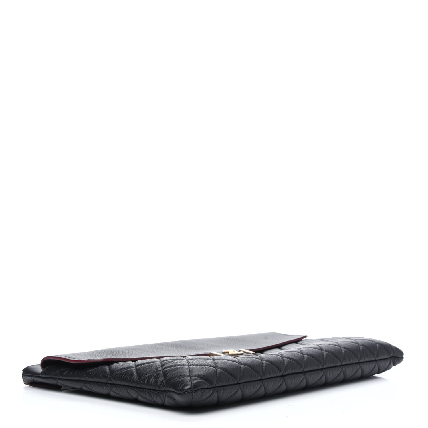 Chanel Grained Calfskin Quilted Large Archi Chic Cosmetic Case Black 4 of 16