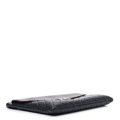 Chanel Grained Calfskin Quilted Large Archi Chic Cosmetic Case Black 4 of 16