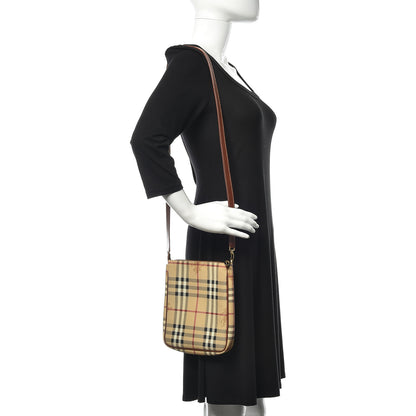 Burberry Haymarket Check Crossbody Bag Brown 2 of 9