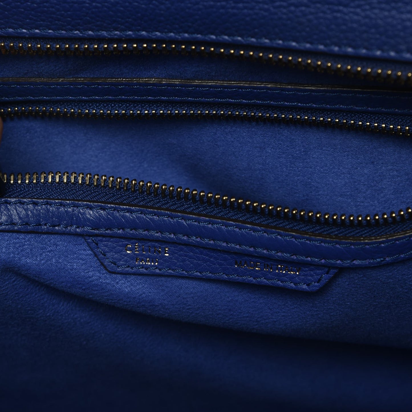 Drummed Calfskin Mini Luggage Indigo
