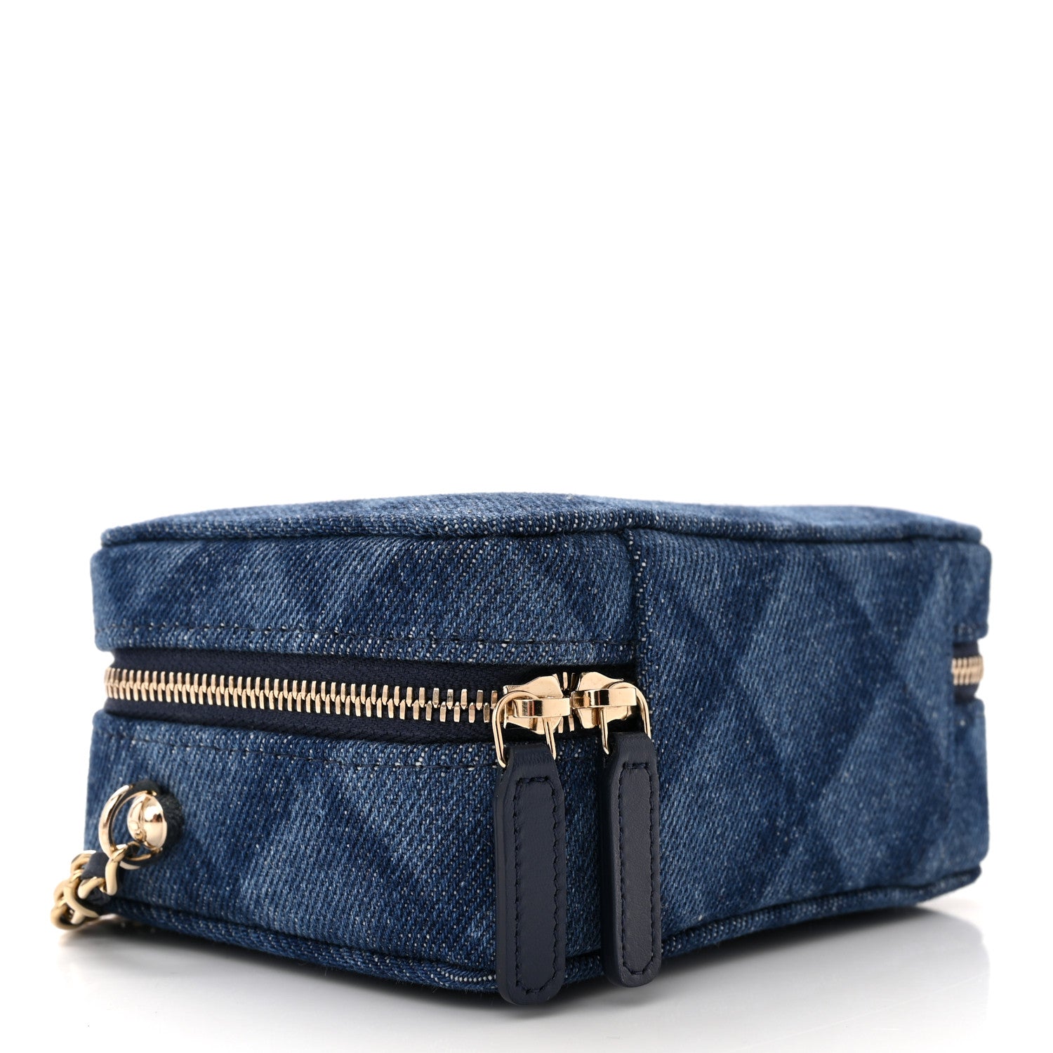 Chanel Printed Denim CC Camera Case Blue 3 of 10