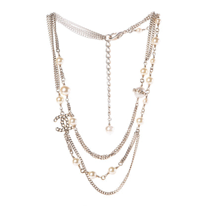 Chanel Pearl CC Multi Strand Necklace Gold 3 of 5