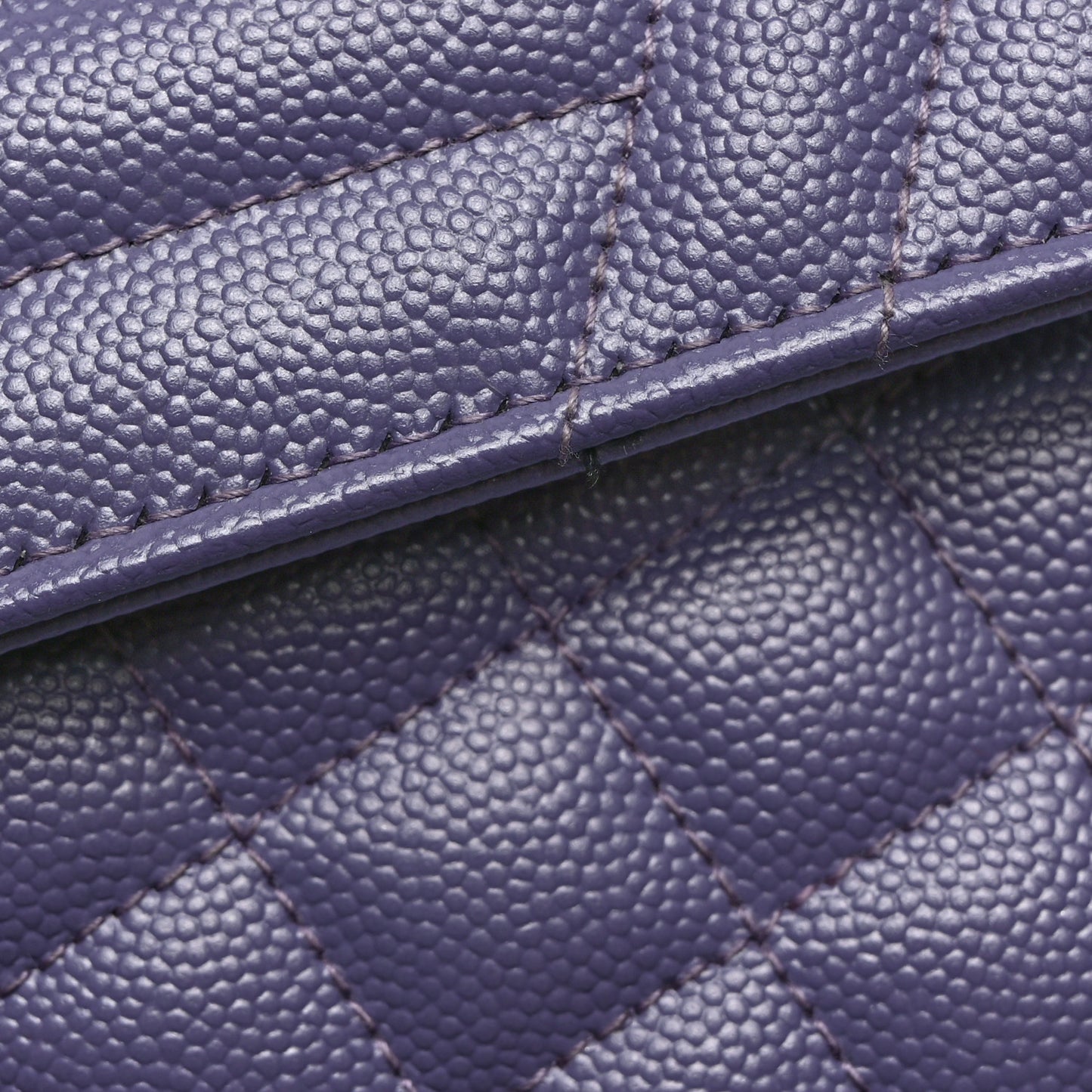 Grain De Poudre Textured Mixed Matelasse Triquilt Monogram Clutch Dark Wisteria