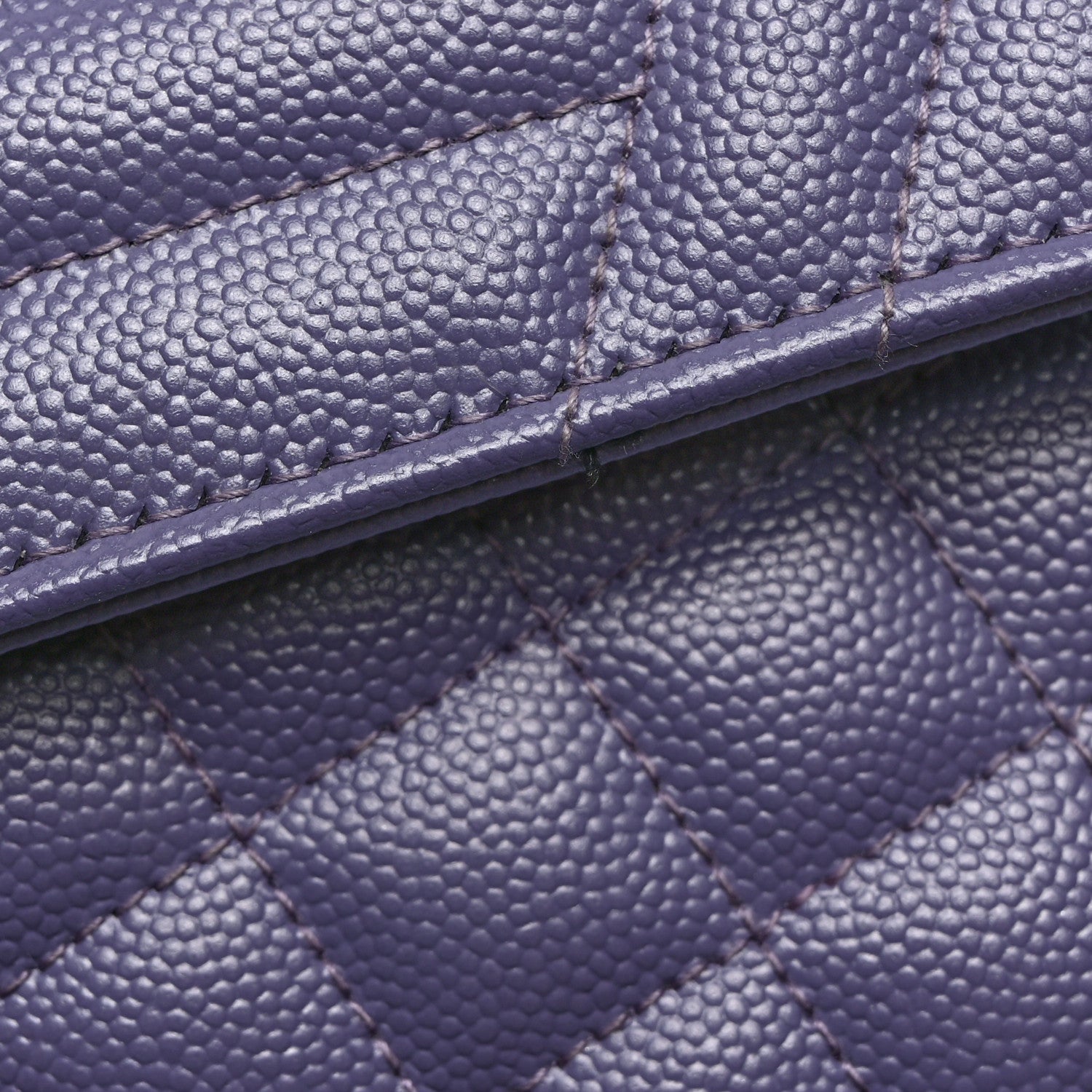 Saint Laurent Grain De Poudre Textured Mixed Matelasse Triquilt Monogram Clutch Dark Wisteria 10 of 11