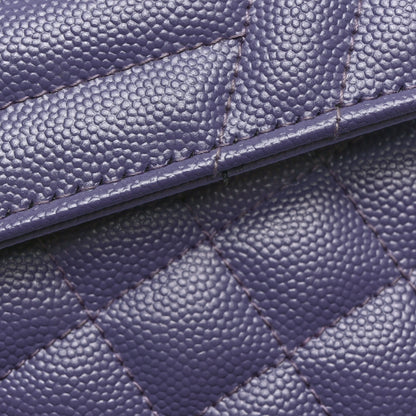 Saint Laurent Grain De Poudre Textured Mixed Matelasse Triquilt Monogram Clutch Dark Wisteria 10 of 11