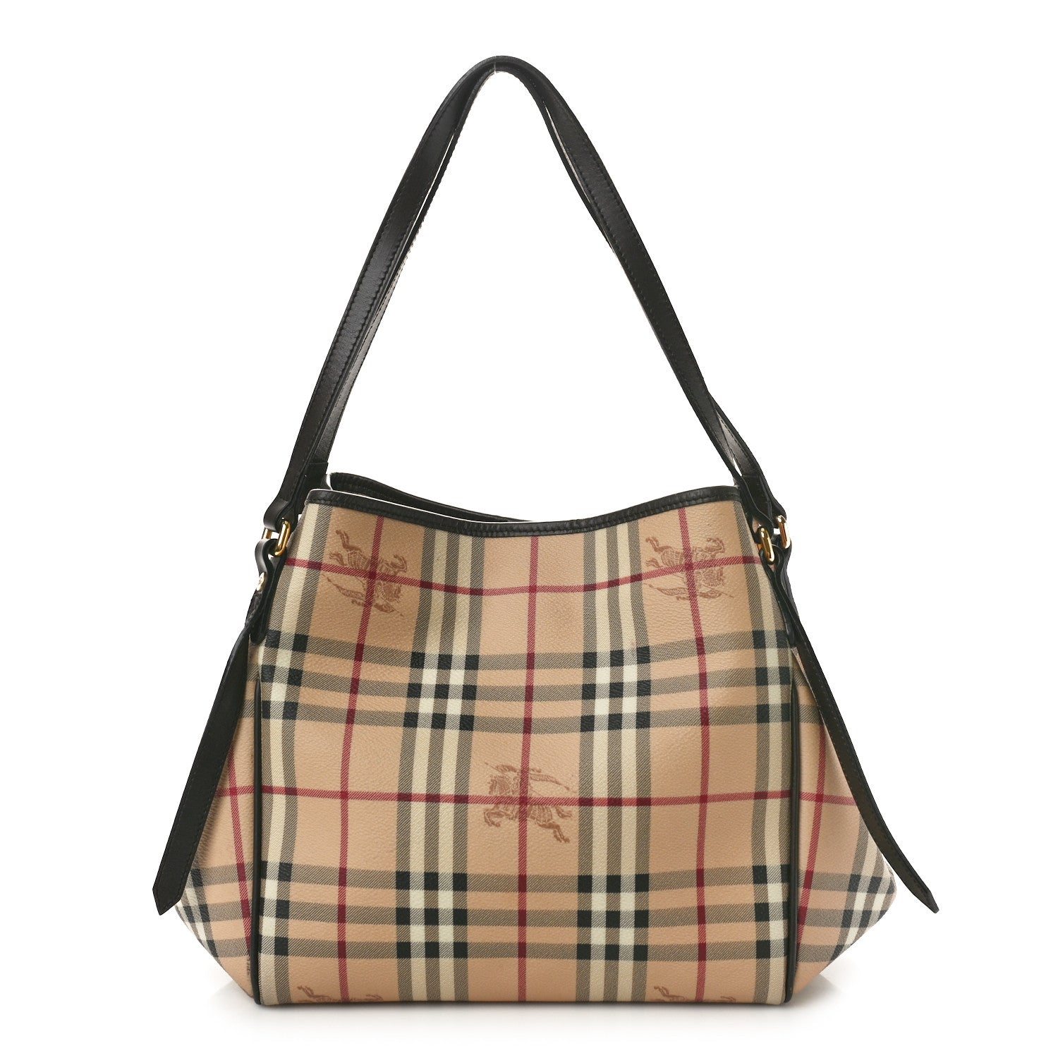 Burberry Haymarket Check Small Canterbury Tote Chocolate 1 of 15