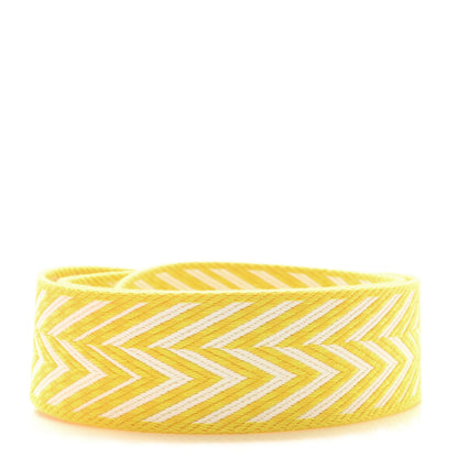 Hermes Toile Swift 50mm Sangle ZigZag Shoulder Strap Jaune Citron White Gold 2 of 4