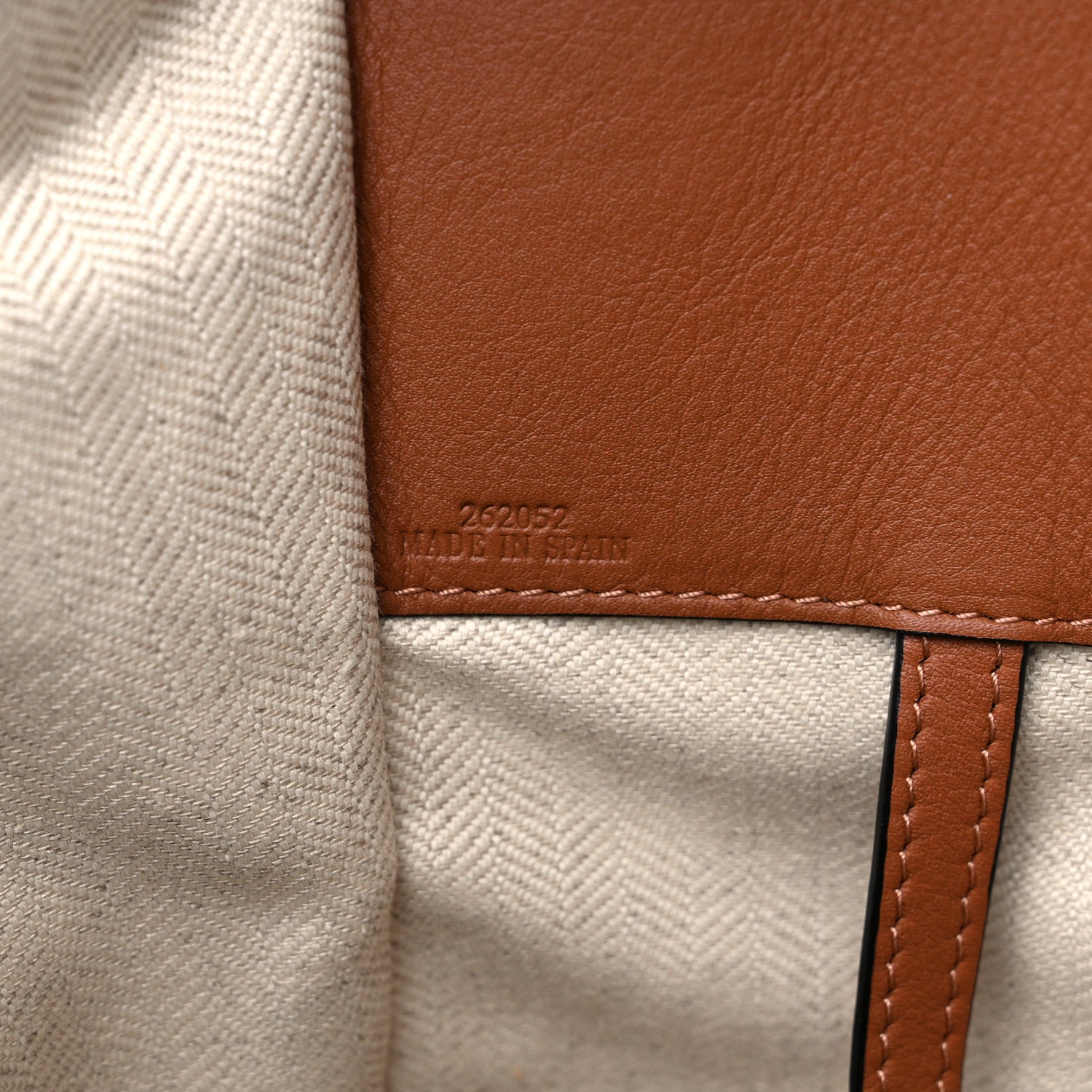 Loewe Calfskin Canvas Anagram Small Hammock Shoulder Bag Ecru Tan 6 of 10