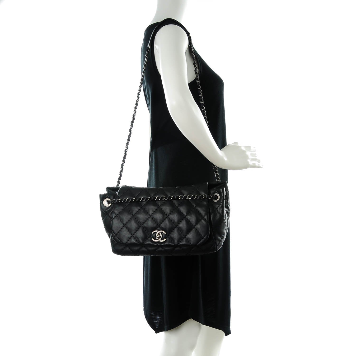 Chanel Calfskin Ultimate Stitch Accordion Flap Black 2 of 7