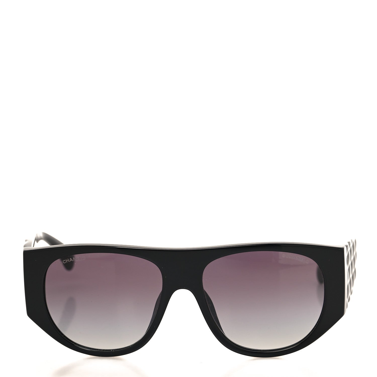 Chanel Acetate Quilted CC Pilot Sunglasses 71465 Black 2 of 7