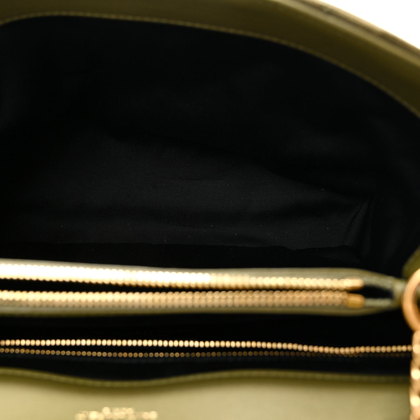 Suede Y Quilted Monogram Medium Loulou Chain Satchel Loden Green