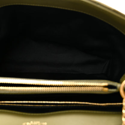 Saint Laurent Suede Y Quilted Monogram Medium Loulou Chain Satchel Loden Green 5 of 10