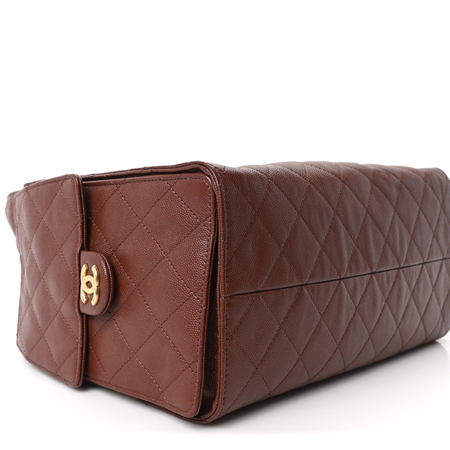 Caviar Quilted Medium Chanel 25 Handbag Dark Brown