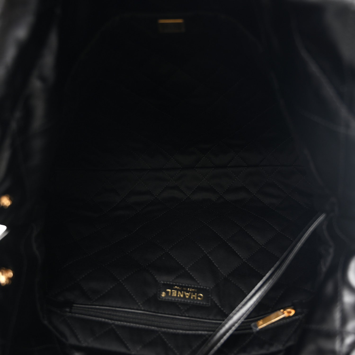Chanel Shiny Calfskin Quilted Chanel 22 Black 6 of 11