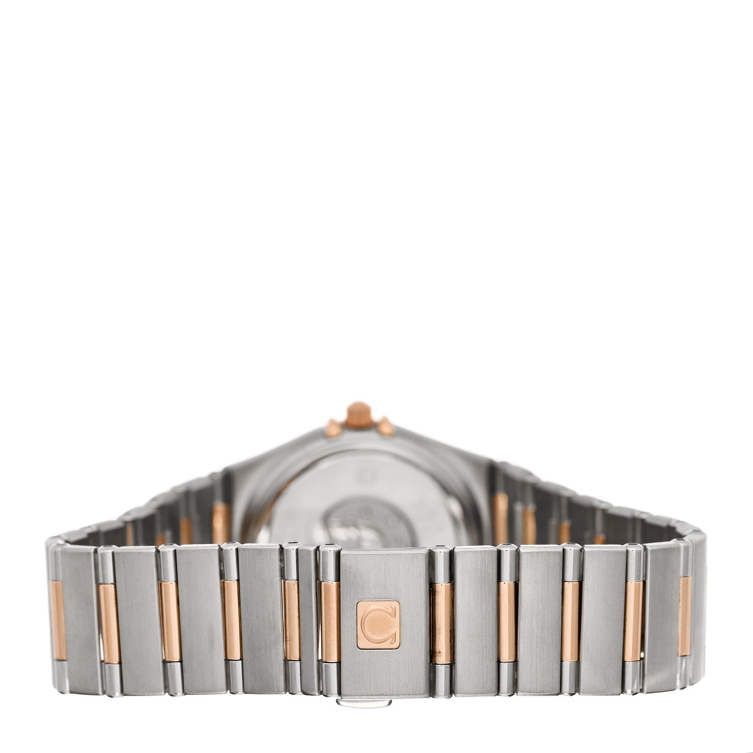 Omega Stainless Steel 18K Red Gold Diamond Bezel Mother of Pearl 25mm Constellation Quartz Watch 111.25.26.60.55.001 3 of 4