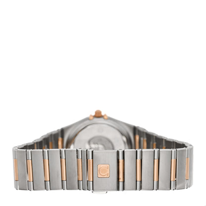 Omega Stainless Steel 18K Red Gold Diamond Bezel Mother of Pearl 25mm Constellation Quartz Watch 111.25.26.60.55.001 3 of 4