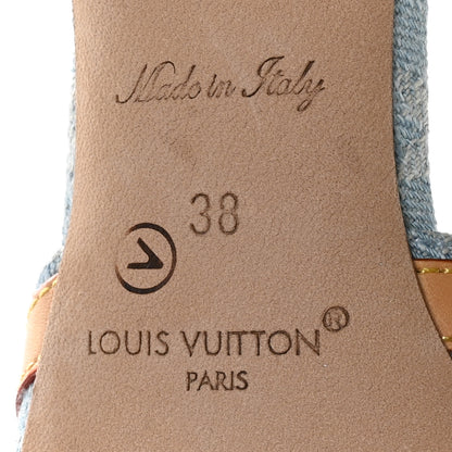 Louis Vuitton Monogram Denim 6AM Mules 38 Light Blue 7 of 8