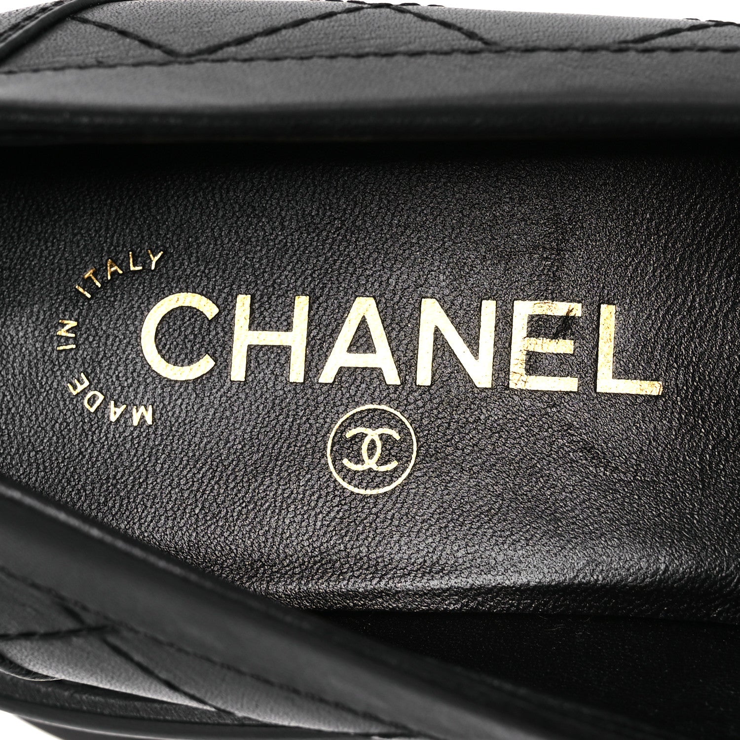 Chanel Calfskin Quilted CC Mocassin Loafers 40.5 Black 8 of 10