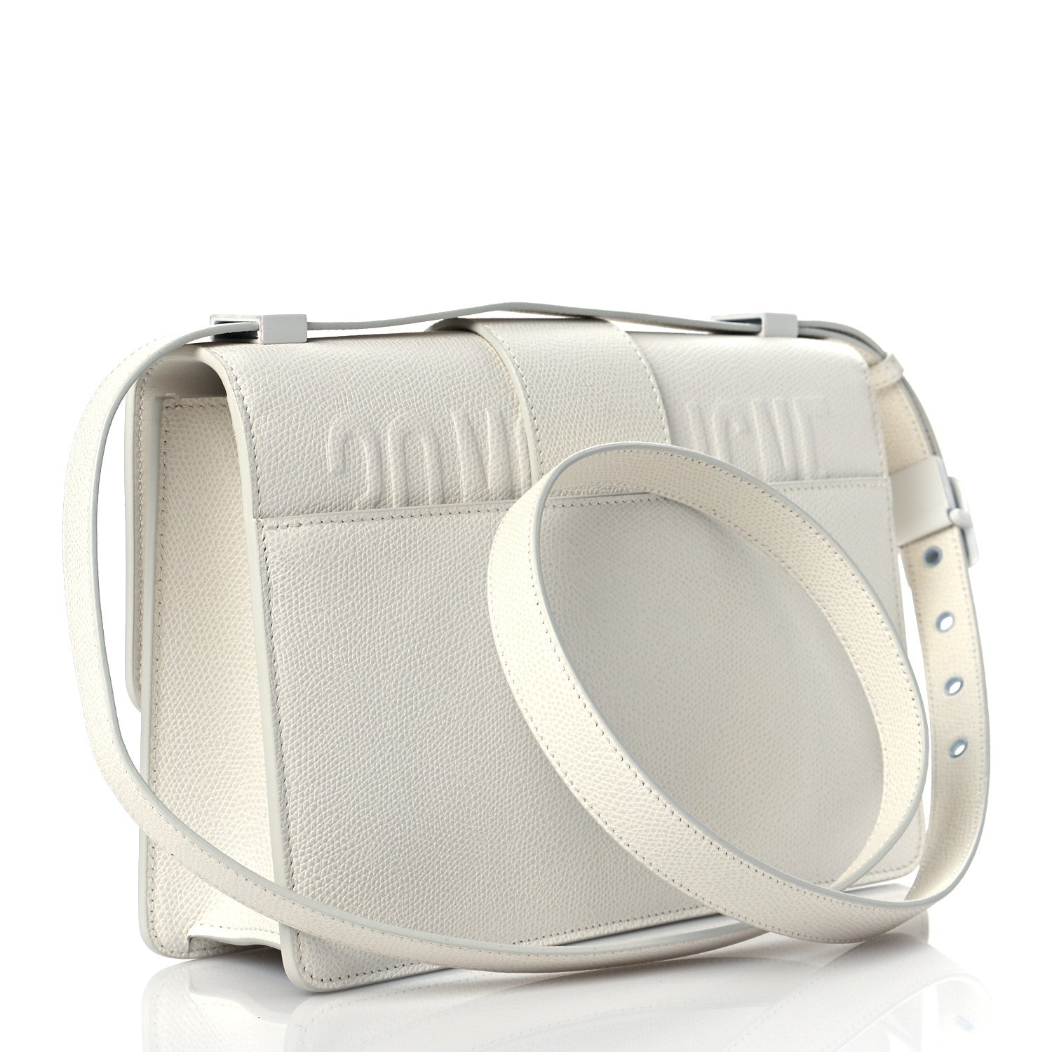 Christian Dior Ultra Matte Grained Calfskin 30 Montaigne Flap Bag White 3 of 12