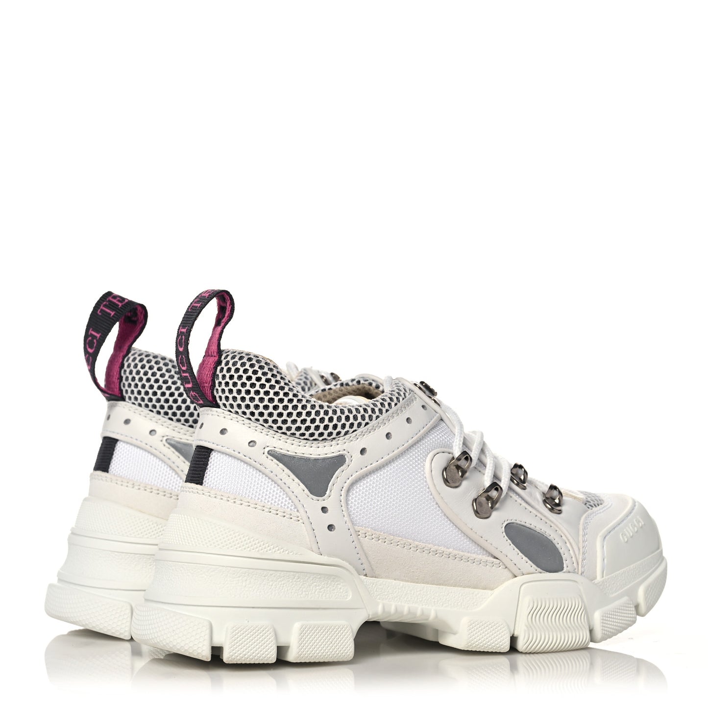 X SEGA Mesh Calfskin Suede Womens Flashtrek Sneakers 35.5 Great White