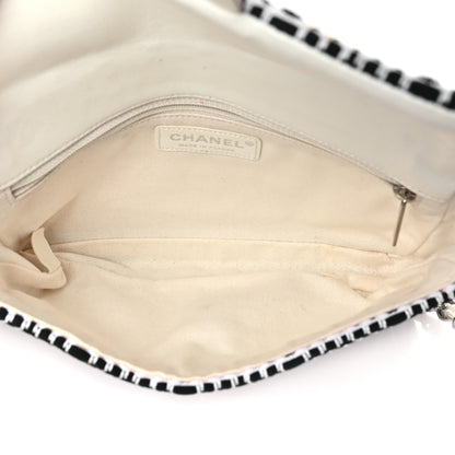 Chanel Woven Tweed Small Flap Black White 5 of 11