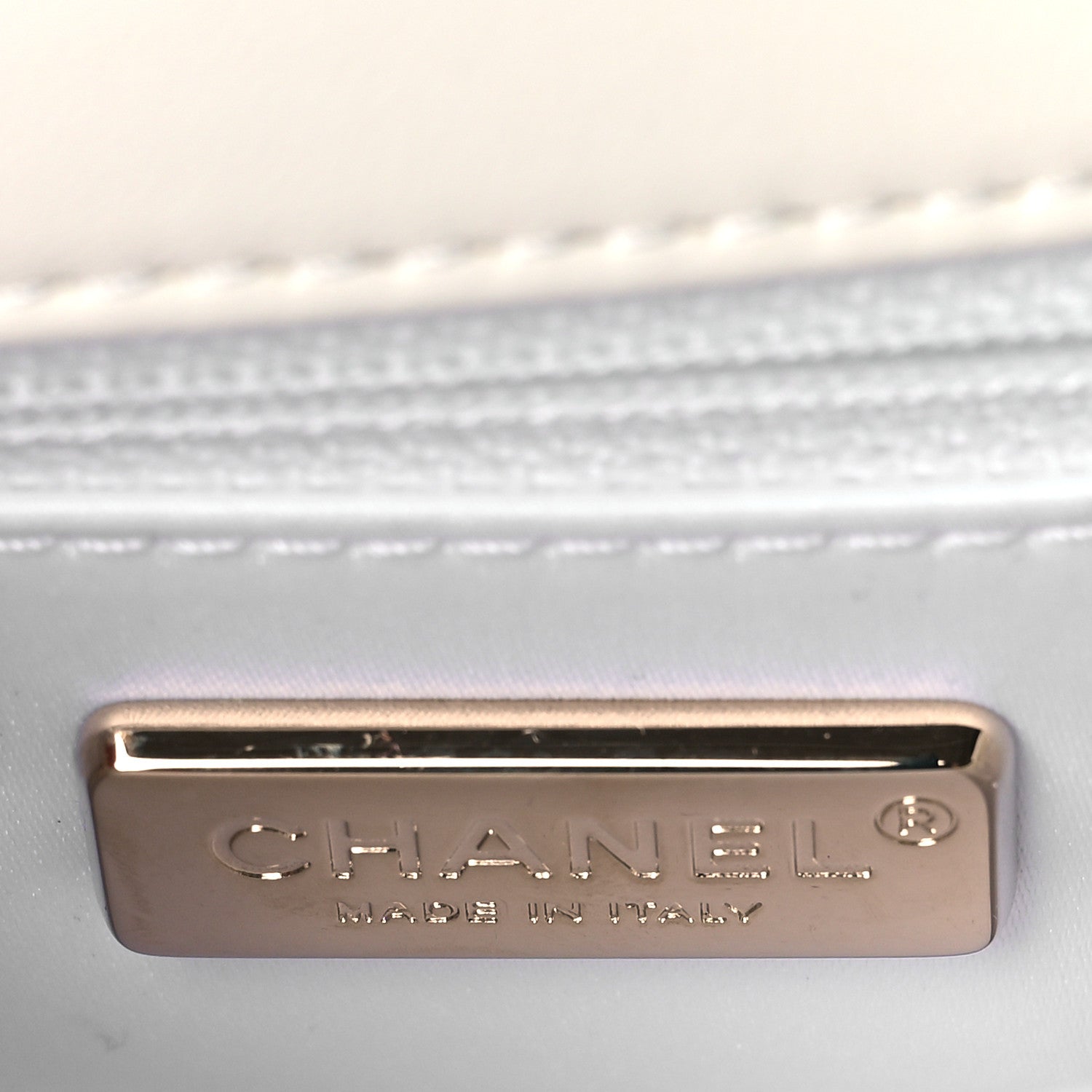 Chanel Sequin Logo Mini Rectangular Flap White Black 6 of 10