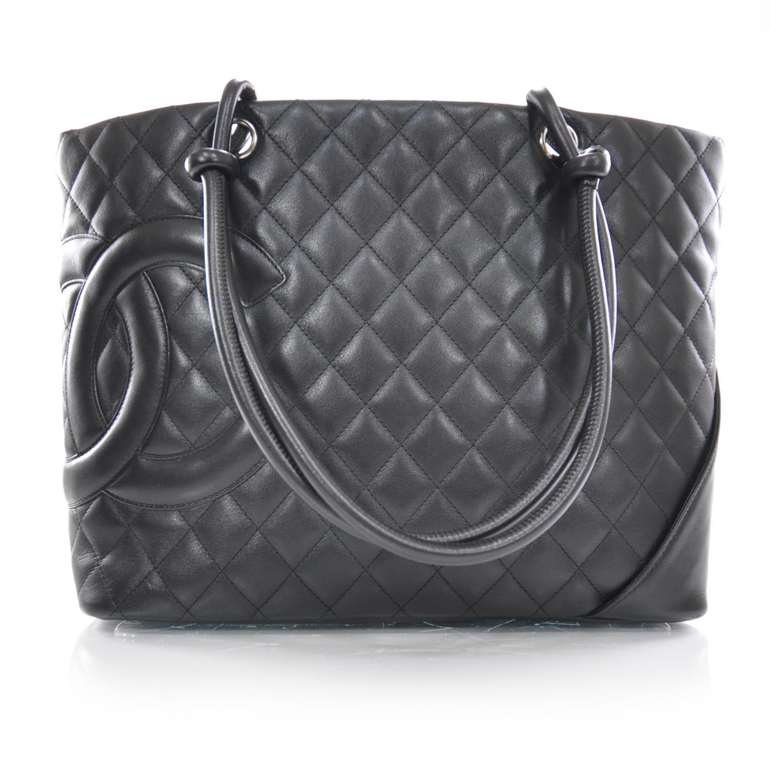 Chanel Calfskin Quilted Large Cambon Tote Black 1 of 9