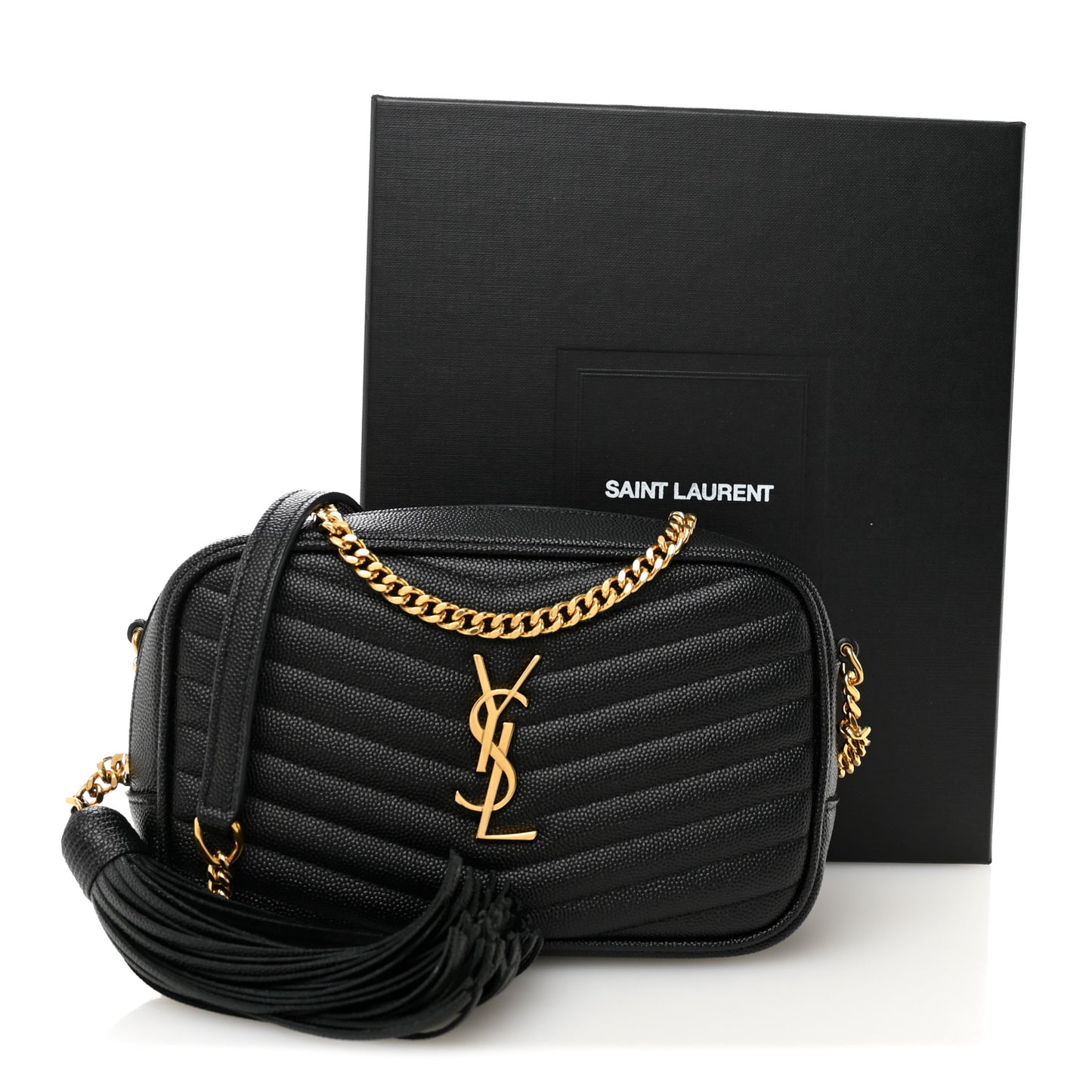Grain De Poudre Matelasse Monogram Mini Lou Camera Bag Black