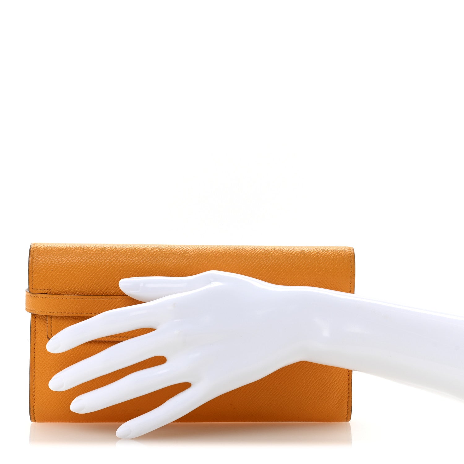 Hermes Epsom Kelly Longue Wallet Jaune Ambre 2 of 12