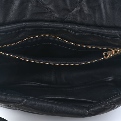 Prada Nappa Soft Padded Logo Embossed Triangle Quilted Shoulder Bag Black 5 of 10