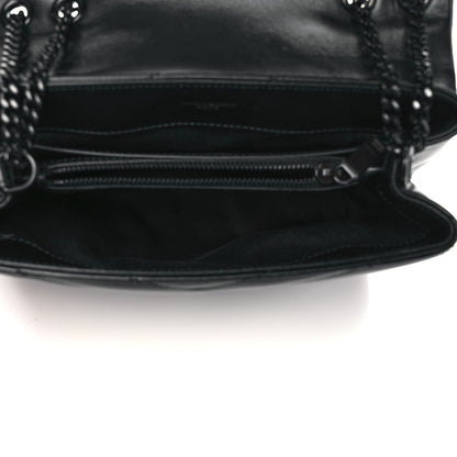 Saint Laurent Calfskin Y Quilted Monogram Monochrome Small Loulou Chain Satchel Black 5 of 9
