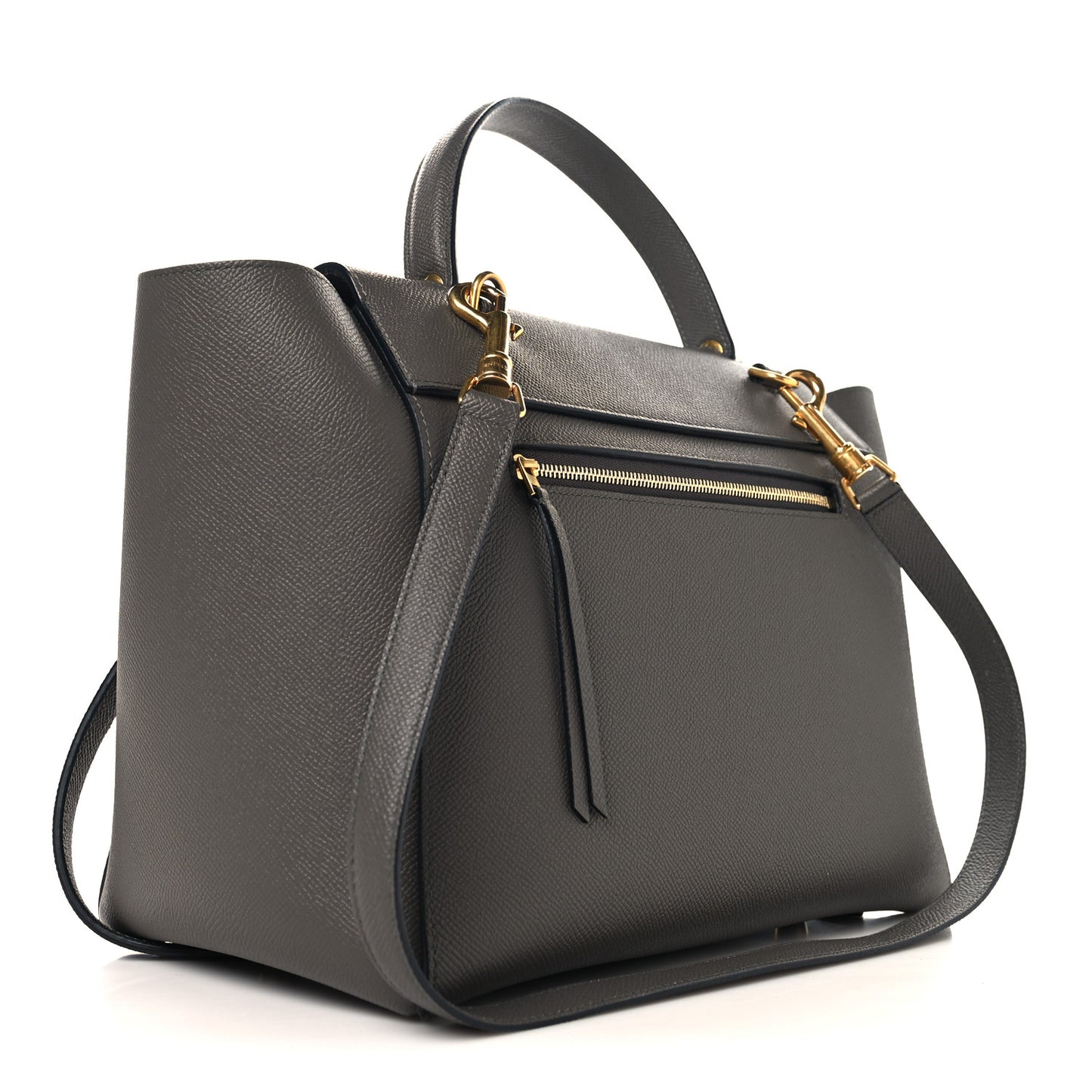 Grained Calfskin Mini Belt Bag Grey