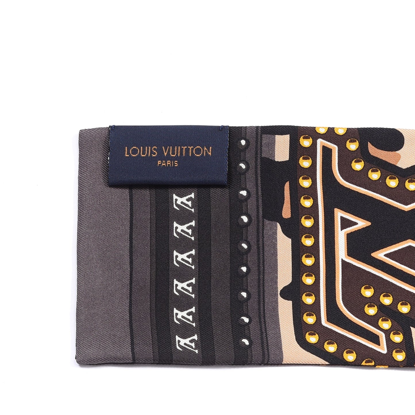 Silk Monogram LV World Bandeau Brown