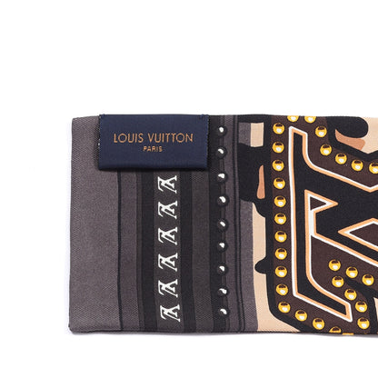 Louis Vuitton Silk Monogram LV World Bandeau Brown 2 of 3