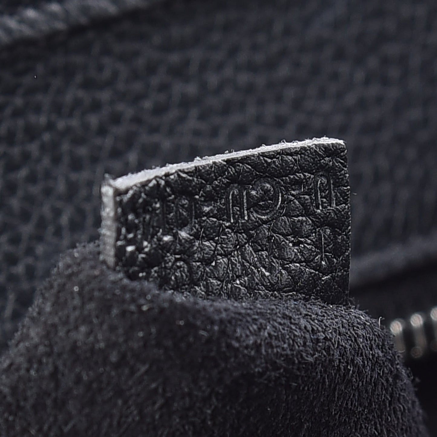 Drummed Calfskin Mini Luggage Black