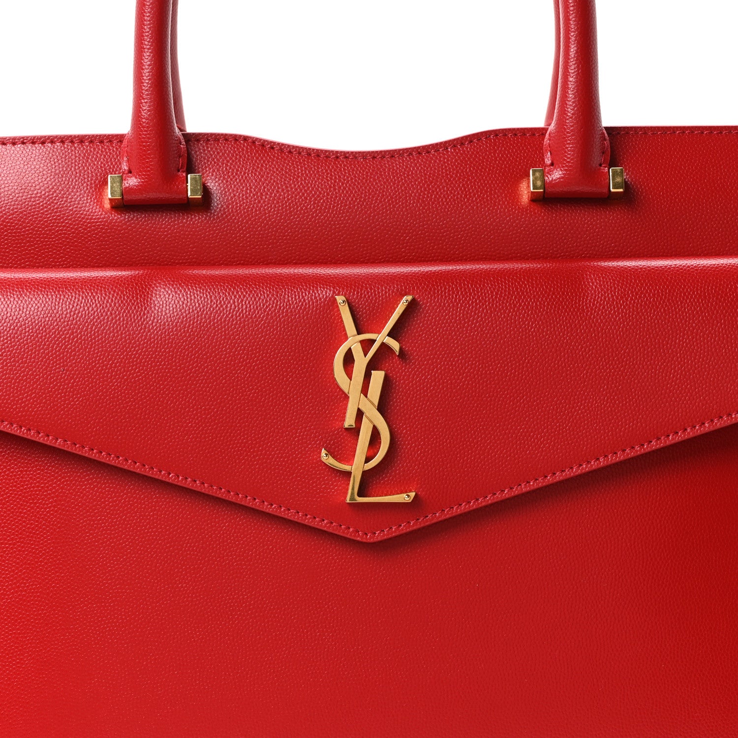 Saint Laurent Grain De Poudre Medium Uptown Tote Rouge Eros 8 of 10