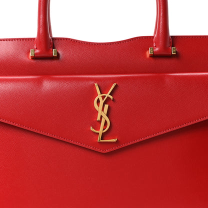 Saint Laurent Grain De Poudre Medium Uptown Tote Rouge Eros 8 of 10